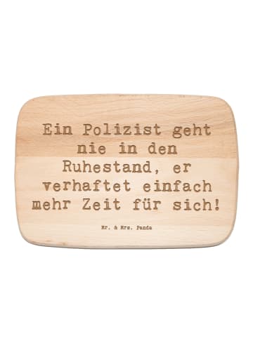 Mr. & Mrs. Panda Schneidebrett Spruch Polizist Ruhestand mit Spruch in Transparent