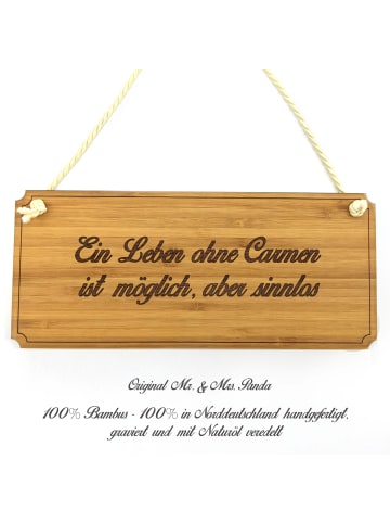 Mr. & Mrs. Panda Türschild Carmen mit Spruch in Keine Angabe