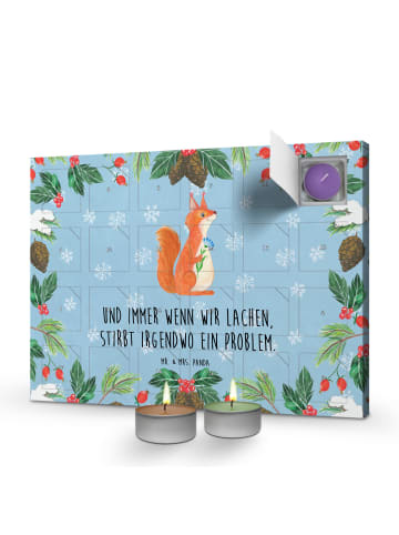 Mr. & Mrs. Panda Duftkerzen Adventskalender Eichhörnchen Blume m... in Eisblau
