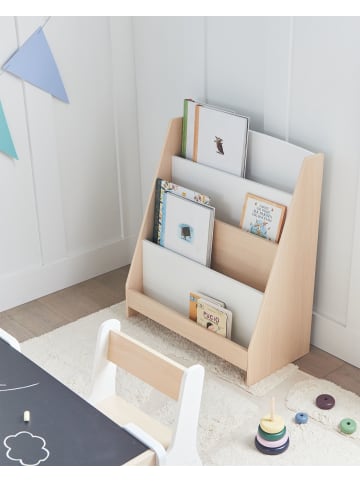 Beliani Bücherregal LILOET in Braun/Weiß - (W) 61 x (H) 70 x (L) 30 cm