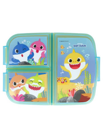 Baby Shark Baby Shark Kinder Brotdose – Lunchbox mit 3 Fächern & tollem Design in Blau