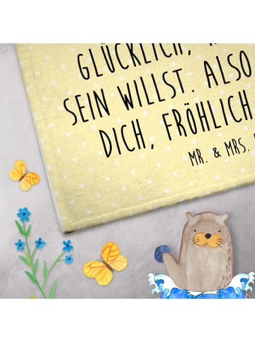 Mr. & Mrs. Panda gäste wc handtuch Schildkröte Pfeifen mit Spruch in Gelb Pastell