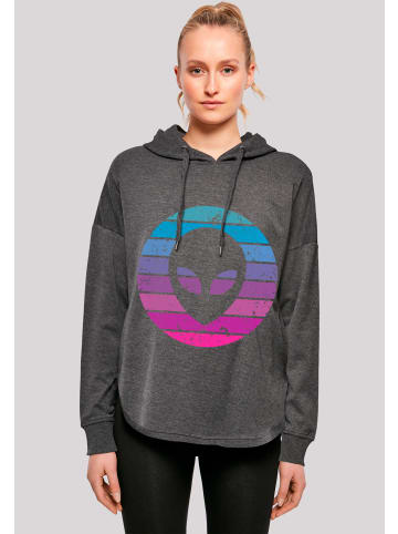 F4NT4STIC Oversized Hoodie Alien Kopf in charcoal