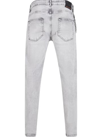 2Y Premium Tapered Jeans in grey