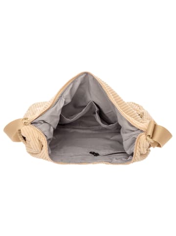 Prato SC10 zeitlose zeitlose Umhängetasche aus Breitcord in light beige