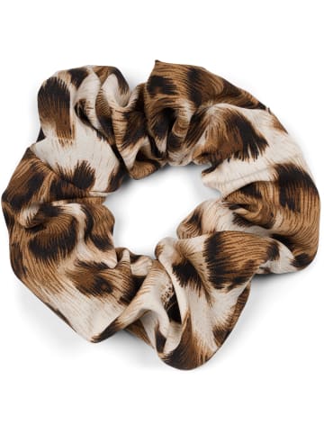 styleBREAKER Scrunchie Haargummi in Beige-Braun