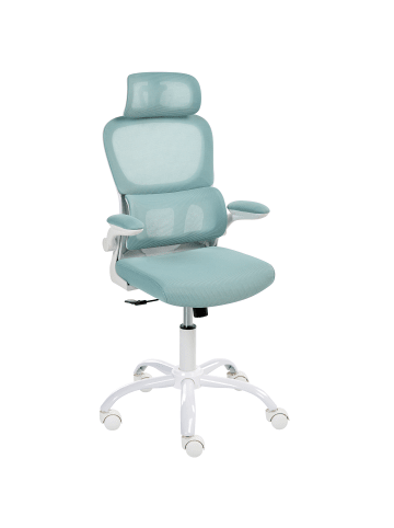 Beliani Bürostuhl SOLIS in Blau/Weiß - (W) 60 x (H) 101 x (L) 60 cm