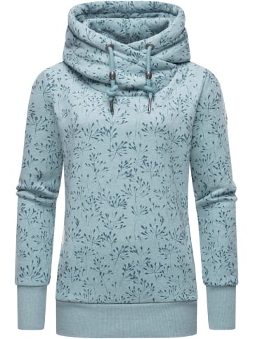 ragwear Hoodie Gripy Flowery in Stone Blue