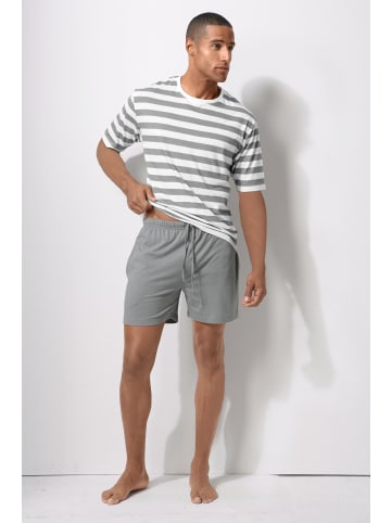 H.I.S Pyjama in grey / cream