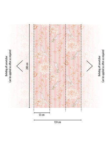 A.S. Création Tapete Hummingbird Elegance in Rosa