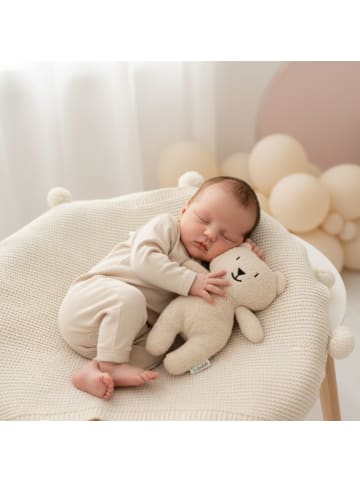 Crochetts Teddy-Bär-Set in Beige / Weiß – (B)26 x (H)31 x (T)7 cm