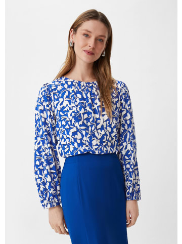 comma Bluse langarm in Blau