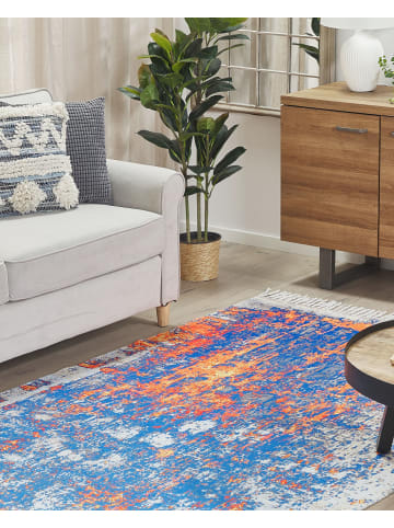 Beliani Kurzflor ACARLAR in Bunt/Weiß/Blau - (W) 150 x (H) 1 x (L) 230 cm