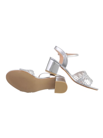 Ital-Design High-Heel Sandalette in Silber