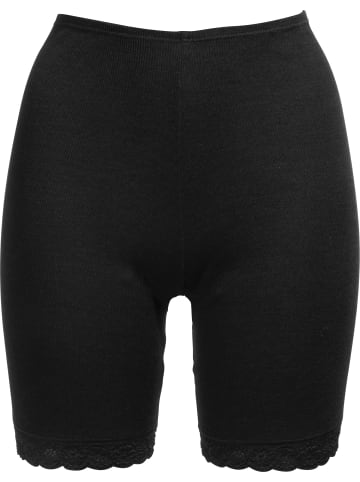 Nina von C. Seide, Spitze, Wolle, Feinripp Schlüpfer, lang in schwarz