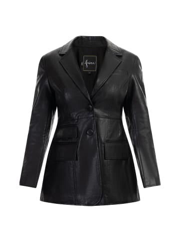 faina Blazer Aus Kunstleder in Schwarz