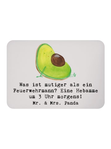 Mr. & Mrs. Panda magnet Mutige Hebamme mit Spruch in Grau Pastell