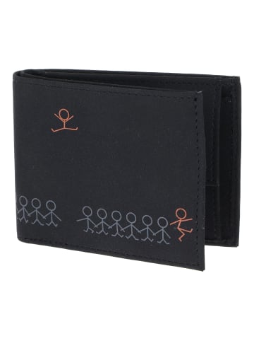 oxmox New Cryptan Geldbörse RFID Schutz 11 cm schwarz-jumping-jack grey