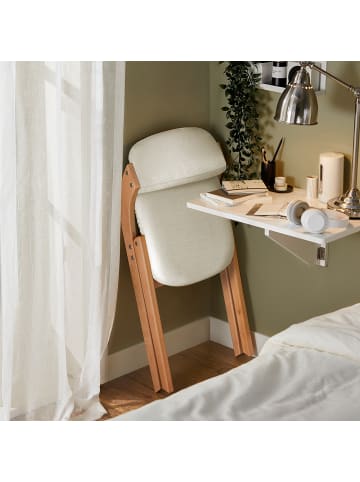 SoBuy Klappstuhl in Weiß - (B)47 x (H)77 x (T)60cm