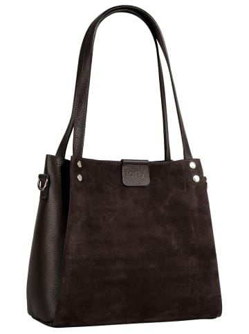 Forty degrees Shopper echt Leder in dunkelbraun