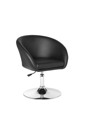 KADIMA DESIGN Loungesessel LIFT | Retro-Design, Höhenverstellbar, Trompetenfuß in Schwarz