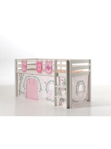 58 aufm Kessel KINDERBETT Karolina 210x114x106 Massivholz Weiß Textilset Burg 3