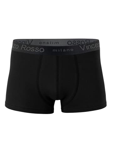 Vincenzo Rosso 12er Pack Boxershorts - Hipster in schwarz