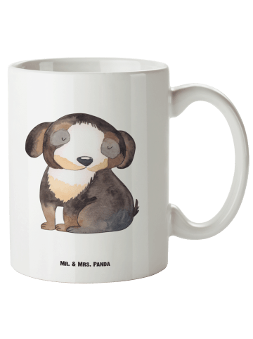 Mr. & Mrs. Panda weisse tasse Hund Entspannen ohne Spruch in Weiß