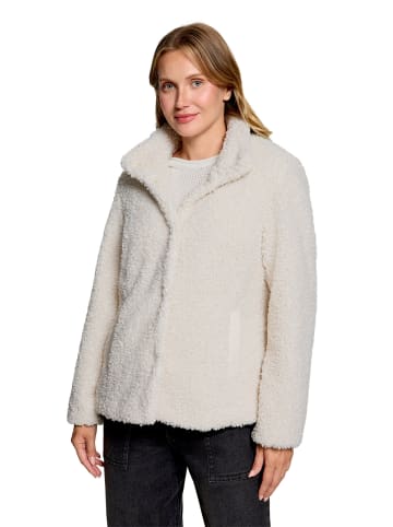 BETTY & CO Plüschjacke mit Stehkragen in cream