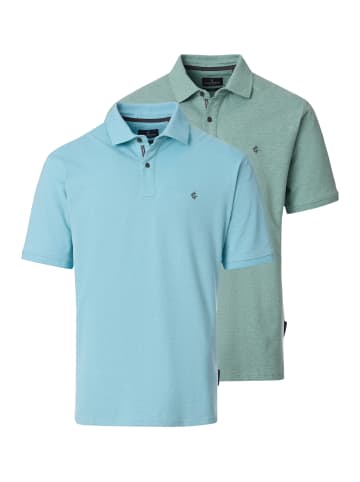 Casa moda Poloshirt Basic in Türkis / grün