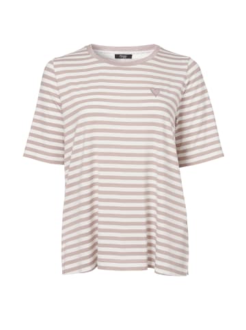 FRAPP  Shirt Zeitloses T-Shirt mit Glitzerdetails in rose / offwhite