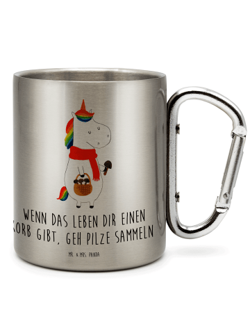Mr. & Mrs. Panda Thermobecher Einhorn Pilz mit Spruch in Silber