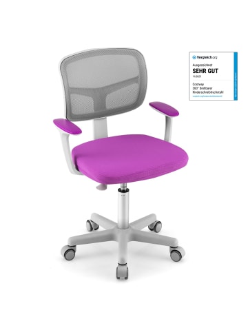 COSTWAY Schreibtischstuhl 3-10 Jahren Drehbar in Flieder