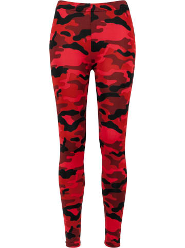 Urban Classics Leggings in red camo