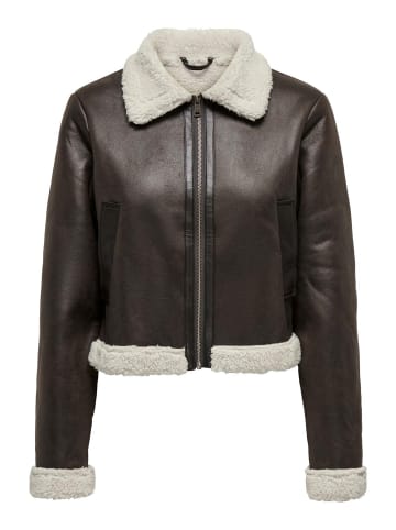 ONLY Kunstlederjacke in Mole