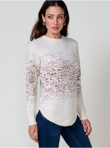 KOROSHI Weicher Damenpullover im Jacquardmuster in weiß