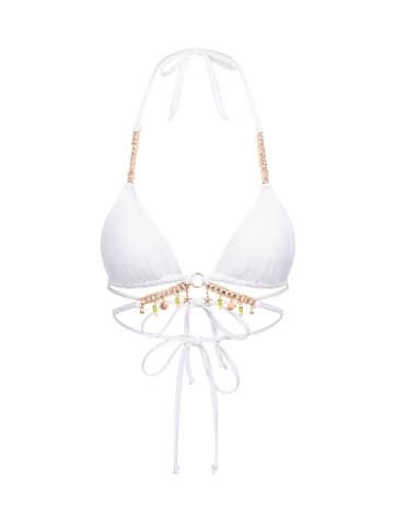 Moda Minx Bikinioberteil Seychelles Triangle Wrap Top in White