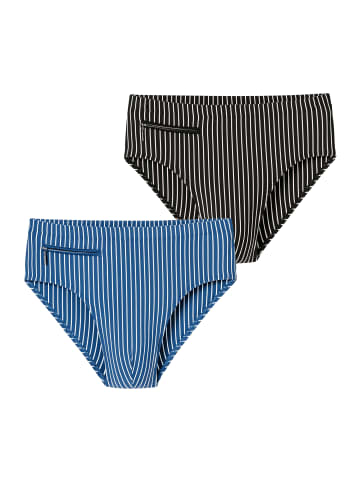 Schiesser Badehose Ocean Swim in blau, schwarz