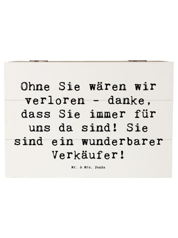 Mr. & Mrs. Panda Erinnerungskiste Spruch Wunderbarer Verkäufer m... in Weiß
