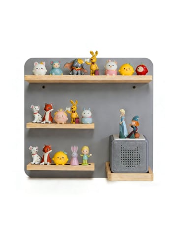 relaxdays Toniebox Regal in Grau - (B)39 x (H)29 x (T)15 cm