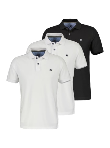 Lerros Poloshirt Basic in Weiß / schwarz