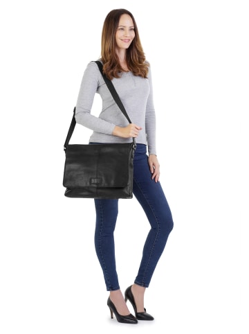 Bodenschatz Messenger echt Leder in schwarz
