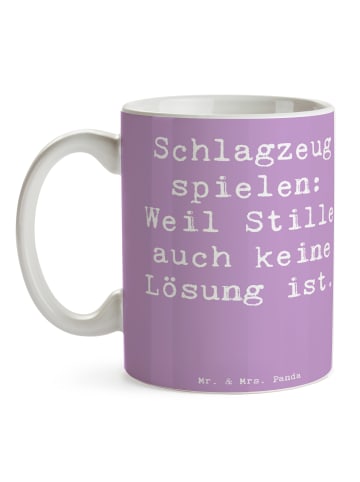 Mr. & Mrs. Panda Haferl Spruch Schlagzeug Magie mit Spruch in Lavendeltraum