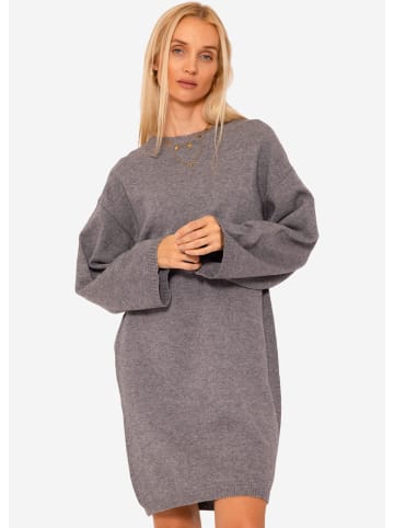 SASSYCLASSY Ultra Oversize Strickkleid in Grau