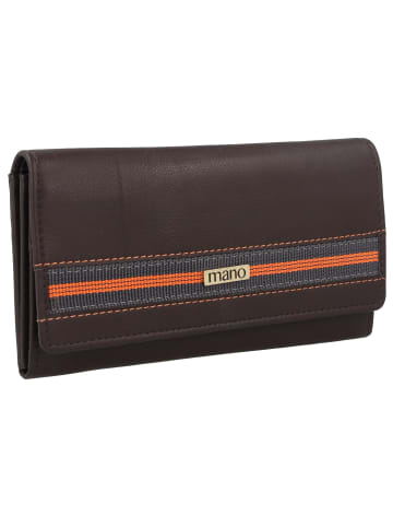 mano Don Leonardo Geldbörse RFID Leder 18 cm dunkelbraun