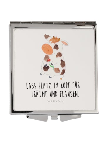 Mr. & Mrs. Panda Schminkspiegel klein Kuh mit Spruch in Weiß