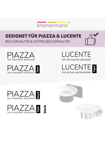 bremermann Ersatzseifenschale PIAZZA & LUCENTE ca. 11 x 3,5 x 11 (B/H/T)