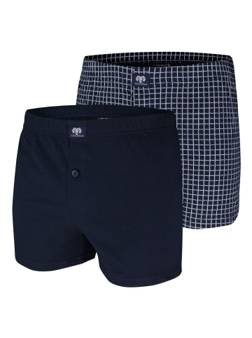 CECEBA Boxershorts 2er Pack in Navy kariert