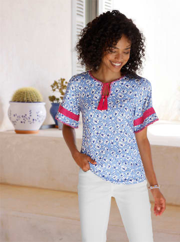 Heine Druck-Shirt in himmelblau-ecru-bedruckt