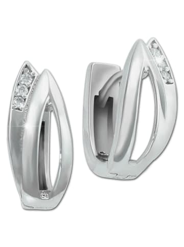 SilberDream Ohrringe Silber 925 Sterling Silber, glanz Leaves Creolen